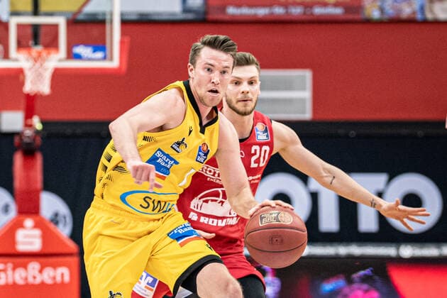 easyCredit Basketball Bundesliga JobStairs Giessen 46ers MHP RIESEN Ludwigsburg, 24 04 21 Jordan Hulls 1 MHP RIESEN Ludwigsburg Sporthalle Giessen Ost Giessen, 24 04 21 Copyright: xBEAUTIFULxSPORTS Roeczeyx