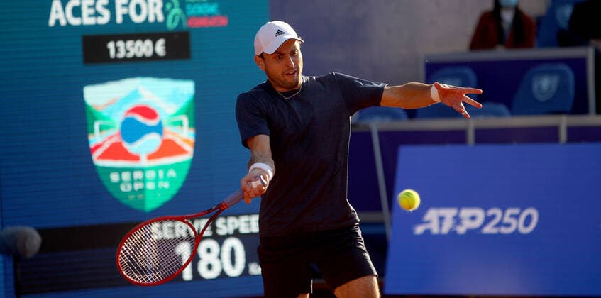 24.04.2021 Belgrade(Serbia) ATP, Tennis Herren Serbia Open men s tennis singles semi final Aslan Karatsev Russia :