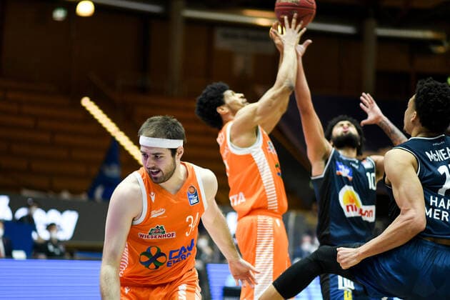 Jesse Hunt RASTA Vechta angry about a missed chance, GER, HAKRO Merlins Crailsheim vs RASTA Vechta, 24 04 2021, 30 Spieltag easycredit Basketball Bundesliga, Spielzeit 2020 2021 GER, HAKRO Merlins Crailsheim vs RASTA Vechta, 24 04 2021, 30 Spieltag easycredit Basketball Bundesliga, Spielzeit 2020 2021 Crailsheim Copyright: xEibnerxPressefoto MichaelxMemmlerx EP_MMR
