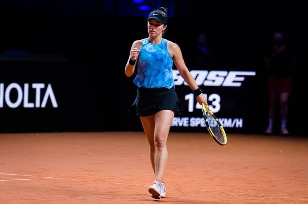 Mandatory Credit: Photo by Rob Prange Shutterstock (11864531bd) Desirae Krawczyk of the United States in action during the doubles semi-final of the 2021 Porsche Tennis Grand Prix WTA, Tennis Damen 500 tournament Porsche Tennis Grand Prix, Tennis, Stuttgart, Germany - 24 Apr 2021 Porsche Tennis Grand Prix, Tennis, Stuttgart, Germany - 24 Apr 2021  Copyright: xRobxPrange Shutterstockx 11864531bd