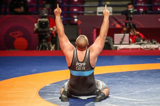 Bilder des Jahres 2021, Sport 04 April Sport Themen der Woche KW16 Sport Bilder des Tages WARSZAWA 24.04.2021 MISTRZOSTWA EUROPY W ZAPASACH -- THE EUROPEAN WRESTLING CHAMPIONSHIP IN WARSAW EDUARD POPP FOT. MARCIN SZYMCZYK FOTOPYK NEWSPIX.PL --- Newspix.pl  210424MSZ250