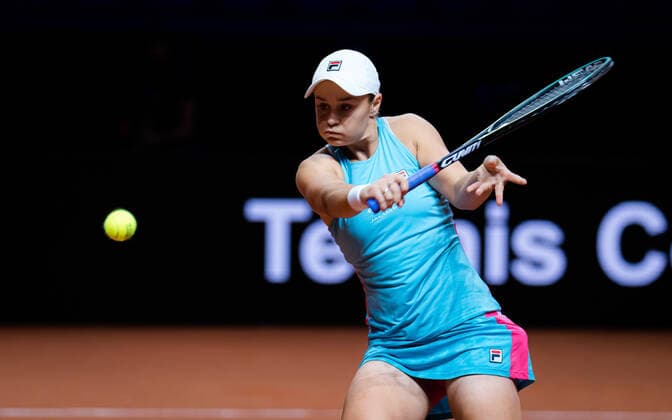 April 24, 2021, Stuttgart, Germany: ASHLEIGH BARTY of Australia in action during the semi-final at the 2021 Porsche Tennis Grand Prix WTA, Tennis Damen 500 tournament against E. Svitolina of the Ukraine. Stuttgart Germany - ZUMAa181 20210424_zaa_a181_129 Copyright: xRobxPrangex