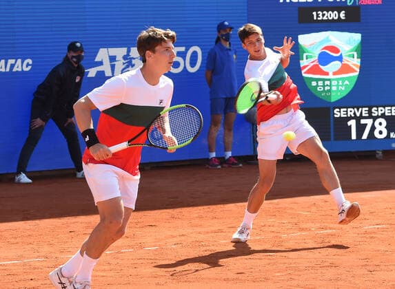 IVAN SABANOV, MATEJ SABANOV Croatian doubles tennis players winners at ATP, Tennis Herren Serbia Open tournament, at Tennis Center Novak. Belgrade, 24.04.2021. photo: Nebojsa Parausic MN press NebojsaxParausic 