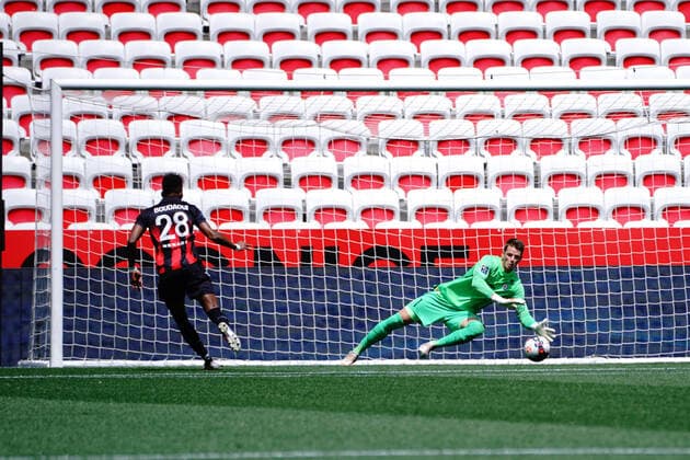 FOOTBALL : OGC Nice vs Montpellier - Ligue 1 Uber Eats - Nice - 25 04 2021 NorbertScanella PanoramiC 