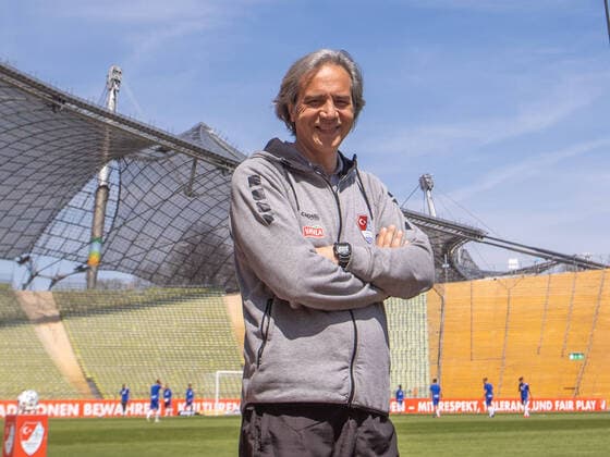 Tuerkguecue coach Serdar DAYAT football, Tuerkguecue Uerdingen 0 2, 3 league, 2020 2021 season, on 24 4 2021 in Munich, O L Y M P I A S T A D I O N, Germany Source Copyright Credit Oryk HAIST. xx