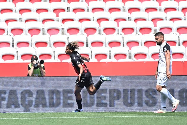 JOIE - 25 JEAN CLAIR TODIBO (NICE) FOOTBALL : Nice vs Montpellier - Ligue 1 Uber Eats - 25 04 2021 FEP Panoramic 