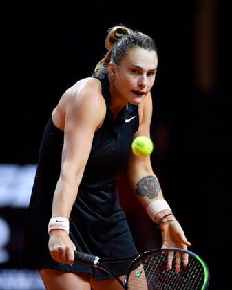 Aryna Sabalenka BLR Action Slice Final Tennis Women Porsche Cup Porsche Tennis Grand Prix GP Stuttgart 2021 Porsche Arena 25 04 2021 Porsche Tennis Grand Prix Stuttgart 2021