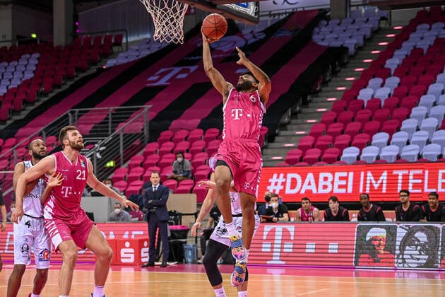 easyCredit BBL, Telekom Baskets Bonn vs NINERS Chemnitz, 25 04 2021 Jalen Hudson Telekom Baskets Bonn 6 , easyCredit BBL, Telekom Baskets Bonn vs NINERS Chemnitz on 25 04 2021 at Telekom Dome Bonn, Bonn Nordrhein Westfalen Copyright: xBEAUTIFULxSPORTS Mueller-Laschetx