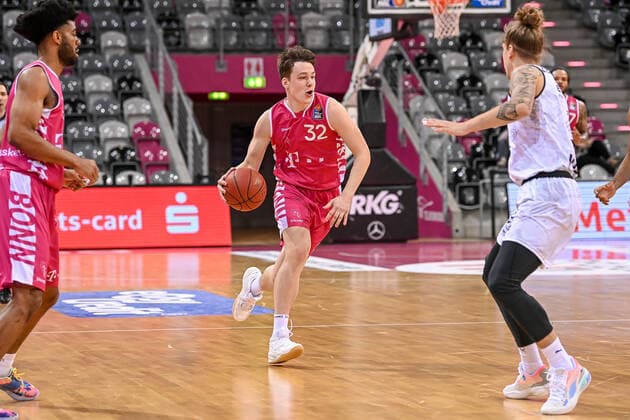 easyCredit BBL, Telekom Baskets Bonn vs NINERS Chemnitz, 25 04 2021 Simonas Lukosius Telekom Baskets Bonn 32 , easyCredit BBL, Telekom Baskets Bonn vs NINERS Chemnitz on 25 04 2021 at Telekom Dome Bonn, Bonn Nordrhein Westfalen Copyright: xBEAUTIFULxSPORTS Mueller-Laschetx