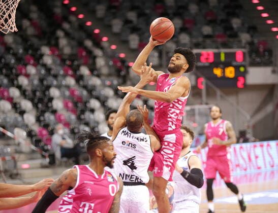 Jalen Hudson Telekom Baskets Bonn vs NINERS Chemnitz easyCredit BBL 1 Bundesliga , Season 2020 2021 , Matchday 30