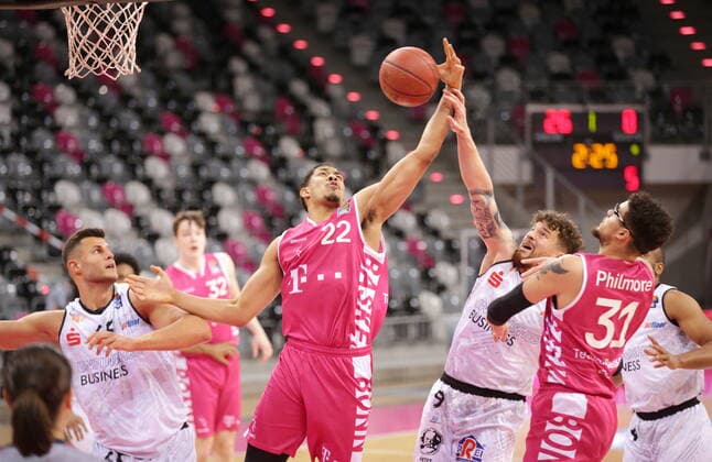 Gabriel de Oliveira Telekom Baskets Bonn vs NINERS Chemnitz easyCredit BBL 1 Bundesliga , Season 2020 2021 , Matchday 30