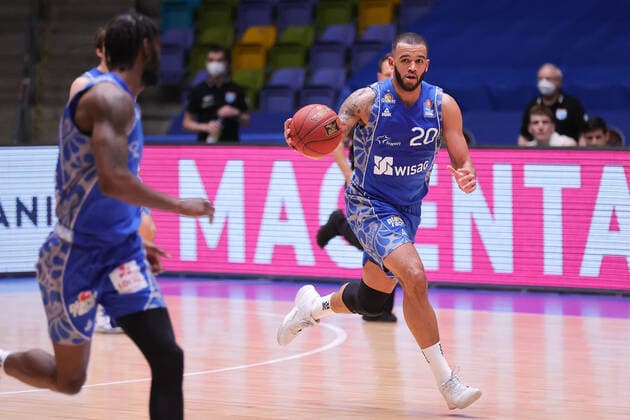 Fraport Skyliners Mitteldeutscher BC, easyCredit BBL Rasheed Moore Fraport Skyliners, 20 Basketball match of the easyCredit BBL between Fraport Skyliners and Mitteldeutscher BC on April 25, 2021 at Fraport Arena in Frankfurt am Main , Frankfurt am Main Hesse Germany Fraport Arena