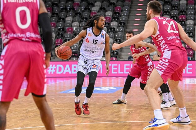 easyCredit BBL, Telekom Baskets Bonn vs NINERS Chemnitz, 25 04 2021 Marcus Thornton NINERS Chemnitz 15 , easyCredit BBL, Telekom Baskets Bonn vs NINERS Chemnitz on 25 04 2021 at Telekom Dome Bonn, Bonn Nordrhein Westfalen Copyright: xBEAUTIFULxSPORTS Mueller-Laschetx