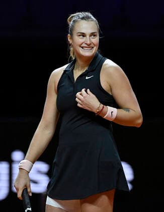 Aryna Sabalenka BLR smiles Final Tennis Women Porsche Cup Porsche Tennis Grand Prix GP Stuttgart 2021 Porsche Arena 25 04 2021 Porsche Tennis Grand Prix Stuttgart 2021