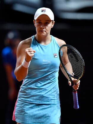 Ashleigh Barty AUS Gestures, gestures jubilation over point win Final Tennis Women Porsche Cup Porsche Tennis Grand Prix GP Stuttgart 2021 Porsche Arena 25 04 2021 Porsche Tennis Grand Prix Stuttgart 2021