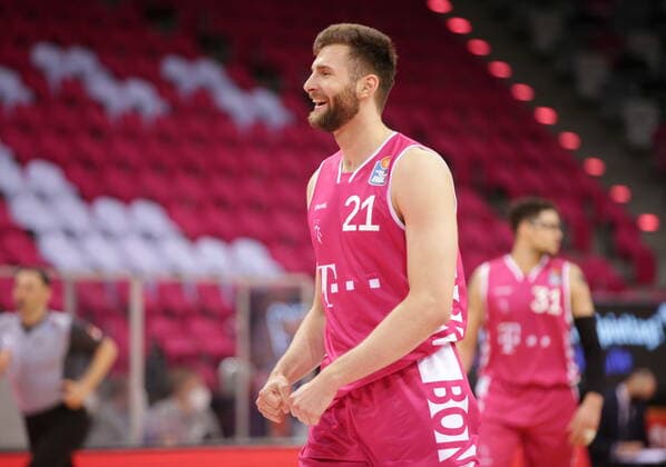 Leon Kratzer Telekom Baskets Bonn vs NINERS Chemnitz easyCredit BBL 1 Bundesliga , Season 2020 2021 , Matchday 30