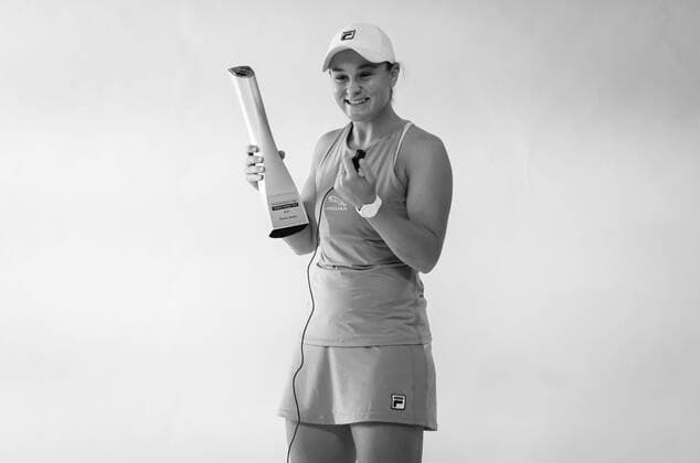 Mandatory Credit: Photo by Rob Prange Shutterstock (11875065ai) Ashleigh Barty of Australia after winning the final of the 2021 Porsche Tennis Grand Prix WTA, Tennis Damen 500 tournament 2021 Porsche Tennis Grand Prix Day 7 - 25 Apr 2021 2021 Porsche Tennis Grand Prix Day 7 - 25 Apr 2021  Copyright: xRobxPrange Shutterstockx 11875065ai