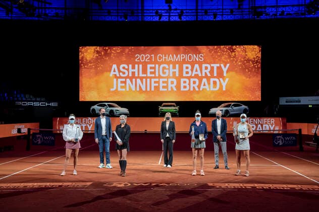 2021 Porsche Tennis Grand Prix Ashleigh Barty , Australia Jennifer Brady , USA Bethanie Mattek Sands , USA Desirae Krawczyk , USA