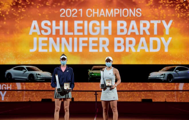 Tennis, WTA tournament in Stuttgart, final, Ashleigh Barty also wins doubles with Jennifer Brady