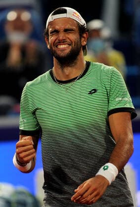 25.04.2021 Belgrade(Serbia) ATP, Tennis Herren Serbia Open men s tennis singles final Matteo Berrettini Italy celebration :