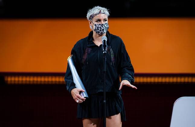 Mandatory Credit: Photo by Rob Prange Shutterstock (11864533x) Bethanie Mattek-Sands of the United States after the doubles final of the 2021 Porsche Tennis Grand Prix WTA, Tennis Damen 500 tournament Porsche Tennis Grand Prix, Tennis, Stuttgart, Germany - 25 Apr 2021 Porsche Tennis Grand Prix, Tennis, Stuttgart, Germany - 25 Apr 2021  Copyright: xRobxPrange Shutterstockx 11864533x