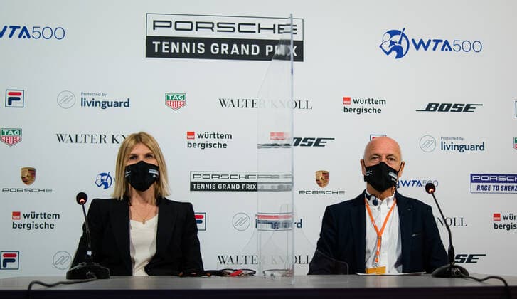Tennis, WTA Tournament in Stuttgart, Press Conference