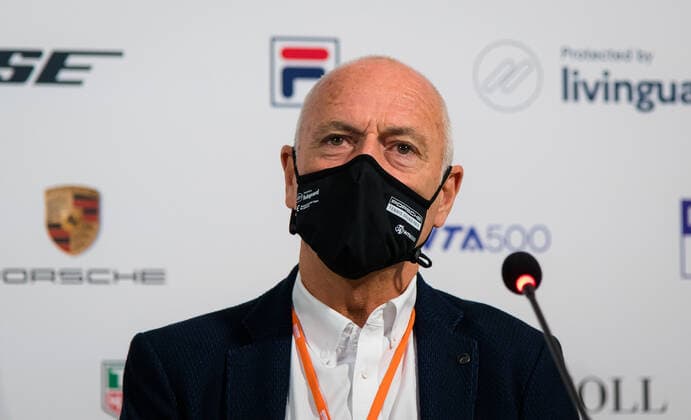 April 25, 2021, STUTTGART, GERMANY: Markus Guenthardt during the pre-final press conference, PK, Pressekonferenz of the 2021 Porsche Tennis Grand Prix WTA, Tennis Damen 500 tournament STUTTGART GERMANY - ZUMAa181 20210425_zaa_a181_232 Copyright: xRobxPrangex