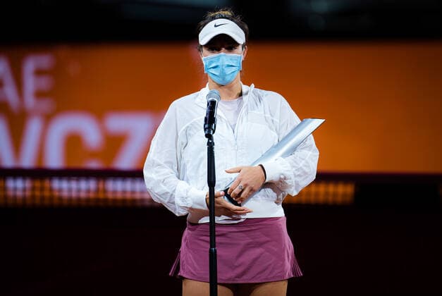 April 25, 2021, STUTTGART, GERMANY: Desirae Krawczyk of the United States after the doubles final of the 2021 Porsche Tennis Grand Prix WTA, Tennis Damen 500 tournament STUTTGART GERMANY - ZUMAa181 20210425_zaa_a181_305 Copyright: xRobxPrangex