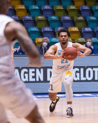 Fraport Skyliners Mitteldeutscher BC, easyCredit BBL Quinton Hooker Mitteldeutscher BC, 21 Basketball match of the easyCredit BBL between Fraport Skyliners and Mitteldeutscher BC on 25 April 2021 at Fraport Arena in Frankfurt am Main , Frankfurt am Main Hesse Germany Fraport Arena