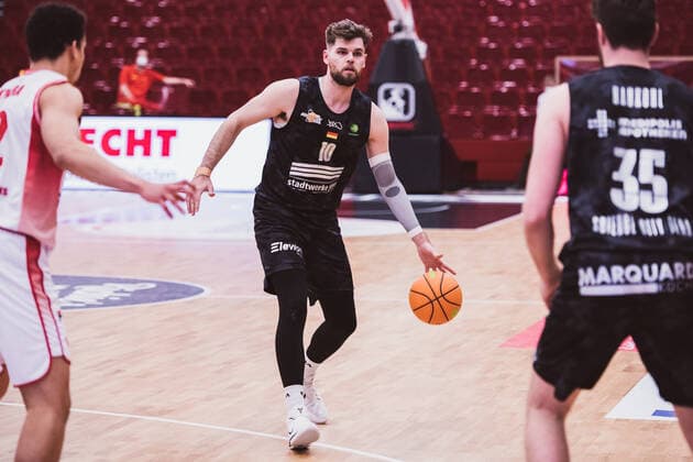 ProA Playoffs Artland Dragons vs Science City Jena, 26 04 2021 Julius Wolf Science City Jena, 10 ProA Playoffs Artland Dragons vs Science City Jena on 26 04 2021 in Quakenbrueck Artland Arena , Germany, Copyright: xBEAUTIFULxSPORTS Neddermannx