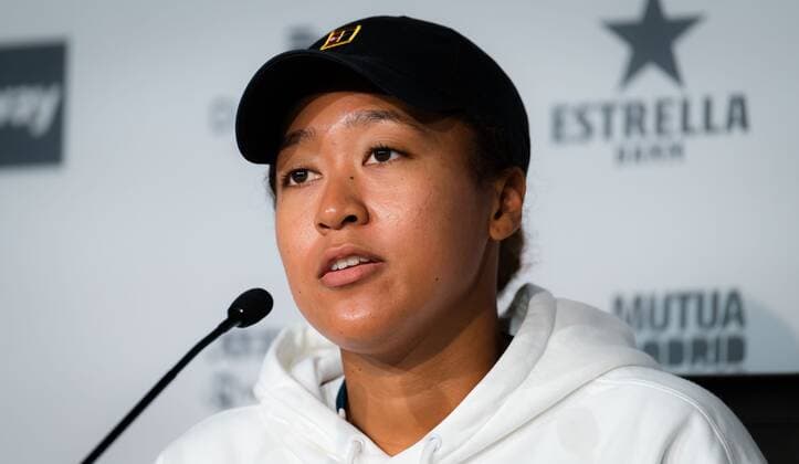 Mandatory Credit: Photo by Rob Prange Shutterstock (11876848c) Naomi Osaka of Japan talks to thee media ahead of the 2021 Mutua Madrid Open WTA, Tennis Damen 1000 tournament Mutua Madrid Open Qualifying, Tennis, La Caja Magica, Madrid, Spain - 27 Apr 2021 Mutua Madrid Open Qualifying, Tennis, La Caja Magica, Madrid, Spain - 27 Apr 2021  Copyright: xRobxPrange Shutterstockx 11876848c