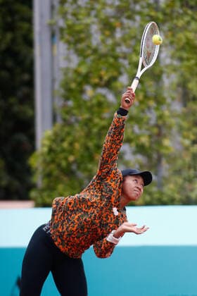 April 27, 2021, Madrid, Spain: NAOMI OSAKA of Japan in action during practice ahead of the WTA, Tennis Damen 1000 Mutua Madrid Open 2021 at La Caja Magica in Madrid, Spain. MADRID SPAIN - ZUMAa181 20210427_zaa_a181_009 Copyright: xOscarxJ.xBarrosox