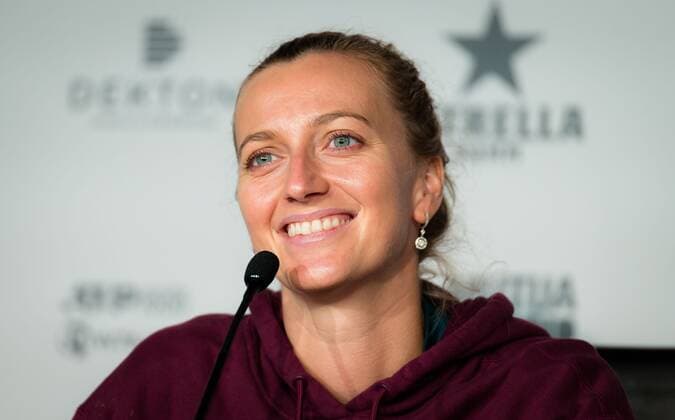 Mandatory Credit: Photo by Rob Prange Shutterstock (11876848x) Petra Kvitova of the Czech Republic talks to the media ahead of the 2021 Mutua Madrid Open WTA, Tennis Damen 1000 tournament Mutua Madrid Open Qualifying, Tennis, La Caja Magica, Madrid, Spain - 27 Apr 2021 Mutua Madrid Open Qualifying, Tennis, La Caja Magica, Madrid, Spain - 27 Apr 2021  Copyright: xRobxPrange Shutterstockx 11876848x
