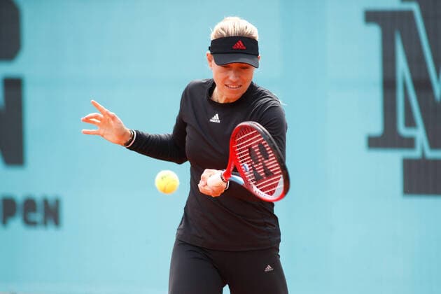 Sport Themen der Woche KW17 Sport Bilder des Tages April 27, 2021, MADRID, MADRID, SPAIN: Angelique Kerber of Germany practice during the day one of the WTA, Tennis Damen 1000 - Mutua Madrid Open 2021 at La Caja Magica on April 27, 2021 in Madrid, Spain. MADRID SPAIN - ZUMAa181 20210427_zaa_a181_089 Copyright: xOscarxJ.xBarrosox