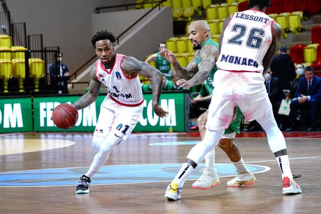 Dee Bost (AS Monaco) BASKETBALL : Monaco vs Unics Kazan - Finale Eurocoupe - Match 1 - Monaco - 27 04 2021 