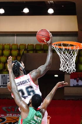 Mathias Lessort (AS Monaco) BASKETBALL : Monaco vs Unics Kazan - Finale Eurocoupe - Match 1 - Monaco - 27 04 2021 