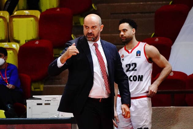 Zvezdan Mitrovic (Coach de l AS Monaco) BASKETBALL : Monaco vs Unics Kazan - Finale Eurocoupe - Match 1 - Monaco - 27 04 2021 