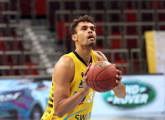 Oscar Da Silva Riesen MHP Riesen Ludwigsburg vs Skyliners Frankfurt Basketball Bundesliga 2020 2021 Ludwigsburg , GER, 27 04 2021,
