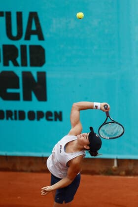 April 28, 2021, MADRID, MADRID, SPAIN: Ashleigh Barty of Australia in action during her practice for the WTA, Tennis Damen 1000 - Mutua Madrid Open 2021 at La Caja Magica on April 28, 2021 in Madrid, Spain. MADRID SPAIN - ZUMAa181 20210428_zaa_a181_019 Copyright: xOscarxJ.xBarrosox