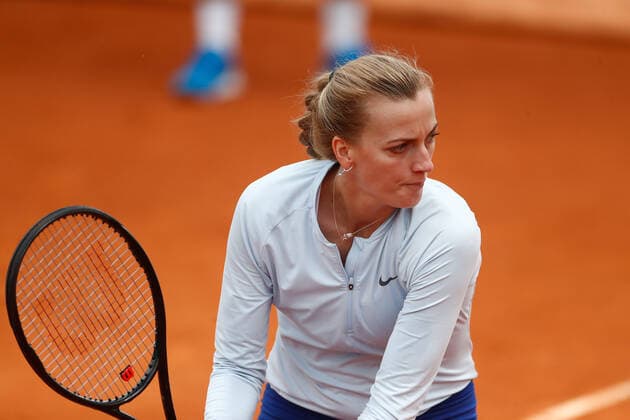 April 28, 2021, MADRID, MADRID, SPAIN: Petra Kvitova of Czech Republic in action during her practice for the WTA, Tennis Damen 1000 - Mutua Madrid Open 2021 at La Caja Magica on April 28, 2021 in Madrid, Spain. MADRID SPAIN - ZUMAa181 20210428_zaa_a181_026 Copyright: xOscarxJ.xBarrosox