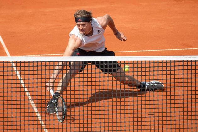 Alexander Zverev GER , from top Tennis BMW Open 2021 ATP MTTC Iphitos Munich Germany 28 April 2021 Copyright: xJuergenxHasenkopfx