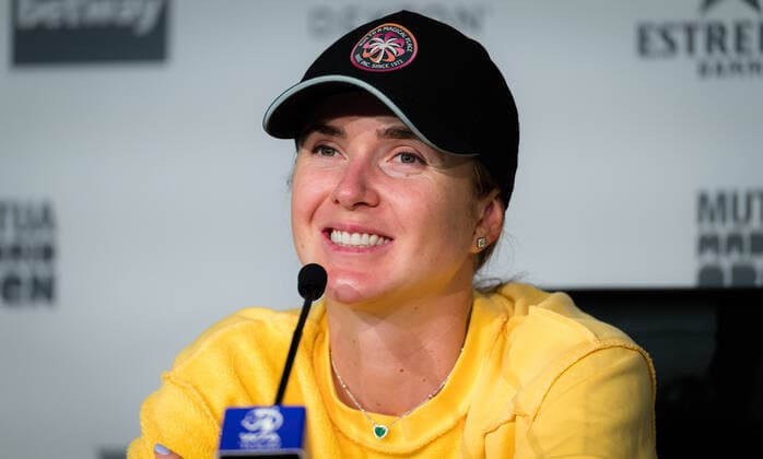 April 28, 2021, MADRID, MADRID, SPAIN: Elina Svitolina of the Ukraine talks to the media ahead of the 2021 Mutua Madrid Open WTA, Tennis Damen 1000 tournament MADRID SPAIN - ZUMAa181 20210428_zaa_a181_119 Copyright: xRobxPrangex