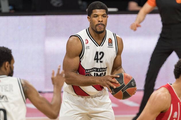 Basketball, Euroleague, day0 04 2021, FC Bayern Munich Armani Olimpia Milan Pictured Kyle HINES Armani Olimpia Milan, 42 Munich Audi Dome Bayern Germany. Copyright: Passion2Press.dex xMarkusxFischerx