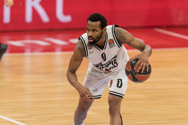 Basketball, Euroleague, day0 04 2021, FC Bayern Munich Armani Olimpia Milan In the picture Kevin PUNTER Armani Olimpia Milan, 0 Munich Audi Dome Bayern Germany. Copyright: Passion2Press.dex xMarkusxFischerx