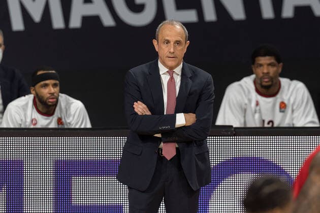Basketball, Euroleague, day0 04 2021, FC Bayern Munich Armani Olimpia Milan In the picture Head Coach of Armani Olimpia Milan Ettore MESSINA Munich Audi Dome Bayern Germany Copyright: Passion2Press.dex xMarkusxFischerx