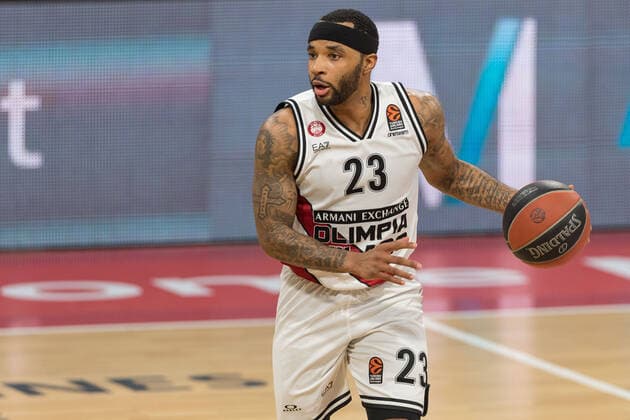 Basketball, Euroleague, day0 04 2021, FC Bayern Munich Armani Olimpia Milan Pictured Malcolm DELANEY Armani Olimpia Milan, 23 Munich Audi Dome Bayern Germany. Copyright: Passion2Press.dex xMarkusxFischerx