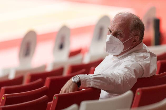 Basketball, Euroleague, day0 04 2021, FC Bayern München Armani Olimpia Milan In the picture Honorary President of FC Bayern München Ulrich Uli HOENEß Munich Audi Dome Bayern Germany Copyright: Passion2Press.dex xMarkusxFischerx