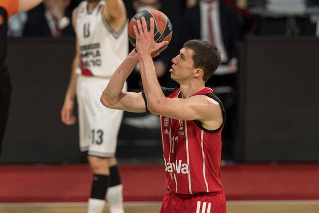 Basketball, Euroleague, day0 04 2021, FC Bayern Munich Armani Olimpia Milan Pictured Vladimir LUCIC FC Bayern Munich, 11 free throw Munich Audi Dome Bayern Germany. Copyright: Passion2Press.dex xMarkusxFischerx