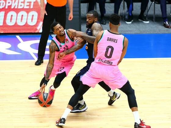 The Russian Federation. St. Petersburg. Euroleague Playoffs. BC Zenit vs BC Barcelona. Player AlexanderxKulebyakin