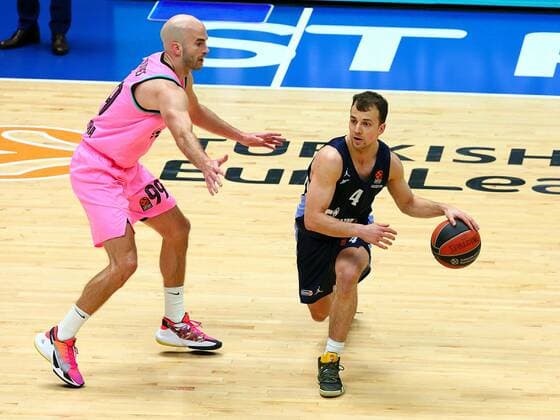 The Russian Federation. St. Petersburg. Euroleague Playoffs. BC Zenit vs BC Barcelona. Player AlexanderxKulebyakin
